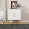 CARPETNAL Siedeboard Buffet Cabinet, White Side Storage Cabinet with Doors and Adjustable Shelves, Accent Cabinet for Kitchen, Living Room, Dining Room, Office, Hallway, Entryway view 4