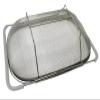 AJIODA Over The Sink Colander, 6 Quarts Stainless Steel Oval Colander with Expandable Rubber Grip Handle, Fine Mesh Strainer Baskets Kitchen Colanders for Strain, Drain, Rinse Vegetables, Fruits, Grey view 4