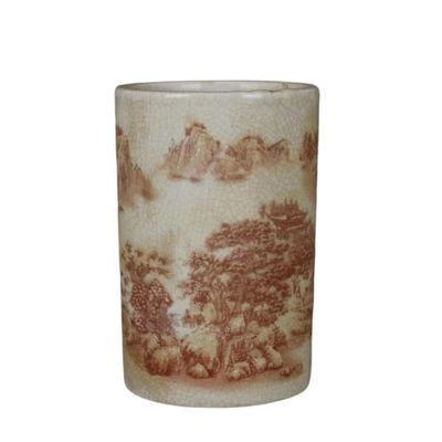 AMITVA Chinese Ceramic vase White Large Chinese vase Porcelain Flower vase Chinese Antique Ceramic vases Traditional Decorative Vase-12 * 10 cm