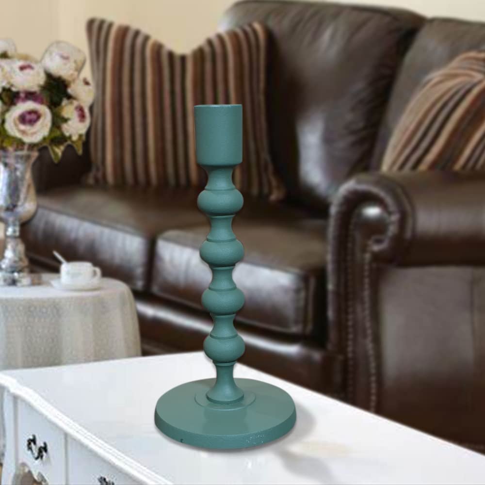 BBH Home's Handmade Green Pillar Shaped Aluminum Set of One Candle Holder 23x9x18 Inch AMBBAOB277
