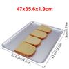 LKXHarleya Baking Sheet Stainless Steel Cookie Sheet Baking Pans Rectangle Oven Trays Kitchen Baking Cooking Dishwasher Safe, 18.5" x 14" x 0.75" view 2