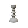 BBH Home's Handmade Ivory Pillar Shaped Aluminum Set of One Candle Holder 21x6x17 Inch AMBBAOB198 view 2