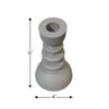 BBH Home's Handmade Ivory Pillar Shaped Aluminum Set of One Candle Holder 21x6x17 Inch AMBBAOB198 view 4