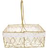 Picnic Basket Farmhouse Style Basket Wire Mesh Basket Bread Baskets for Serving Fruit Container Wedding Flower Basket Metal Basket with Handle Snack Storage Holder Wire Egg Basket view 1