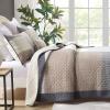 DUOHONG Quilts King Size - King Quilt Bedspread Sets, 100% Cotton Patchwork Quilt Bedding Set for King Bed, 3 Pieces Plaid Farmhouse Reversible Rustic Lightweight Comforter Spread, Brown/Beige/Gray view 3