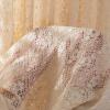 AZIMUZIXI Beige Lace Curtains Extra Long 2 Panels Set-Vintage Rustic Floral Half Privacy Voile Window Treatment Pair for Bedroom Living Room Kitchen Sheer Curtains Drapes Rod Pocket W55''x L150'' view 3