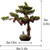 Artificial Bonsai Tree Fake Plant in Pot Artificial Simulation Bonsai Tree Office Simulated Green Plant Potted Plant Pebbles Fake Mountain View Simple and Natural Bonsai Tree in The Living Room for Ho view 2