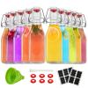 ZEBEIYU 10 Pack Swing Top Glass Bottles 8.5 oz,Flip Top Beer Brewing Bottles for Kombucha, Homemade, Kefir, Water, Beverages, Soda, Oil, Vinegar, Fermentation,Limoncello view 1