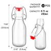 ZEBEIYU 10 Pack Swing Top Glass Bottles 8.5 oz,Flip Top Beer Brewing Bottles for Kombucha, Homemade, Kefir, Water, Beverages, Soda, Oil, Vinegar, Fermentation,Limoncello view 3
