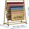 Craft Room Organiser Display Display Stand Gold Large Wrapping Papers Organizer Stand Rolling Pants Display Cart with Lockable Wheels, Craft Room Ribbons Rack Store Shawls Holder ( Color : 120cm/47.2" view 2