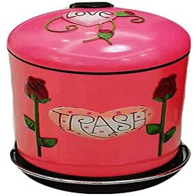 JYDQM Trash Can Accent Decor, 8 Liters, Pink, Metal, Alloy Steel
