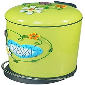 JYDQM Trash Can Accent Decor Trash cans Trash Can with Lid Mute Pedal Trash Can with Removable Inner Bucket for Living Room Bedroom Children's Room Kitchen Garbage Cans (Color : Light Green)