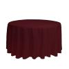 120 Inch Round Polyester Tablecloths for Weddings & Special Events (Burgundy) view 1