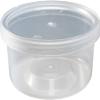 VeZee Heavy Duty Deli Containers with Lids | Airtight Food Storage Containers | Clear Kitchen Organizing Leak Proof, BPA-free 8 oz, Heavy Duty | Set of 48 view 1