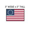 American Flag Patch Emblem 3" x 2" Fully Embroidered DIY Iron-on/Sew-on Decorative Embroidery Applique Clothing Vest Jacket Bags Premium Stitching US Betsy Ross Revolutionary War 1776 Souvenir view 2