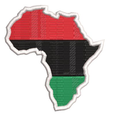 Africa Pan-African Continent Patch Fully Embroidered Iron-on/Sew-on Decorative Embroidery Applique Clothing Vest Jacket Bags Premium Stitching Biker Badge Emblem MC Vacation Travel Souvenir