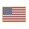American Flag Patch 3.5"x2.25" Emblem Fully Embroidered DIY Iron-on/Sew-on Decorative Embroidery Applique Clothing Vest Jacket Bags Premium Stitching Patriotic Badge GOLD BORDER USA US United States view 1