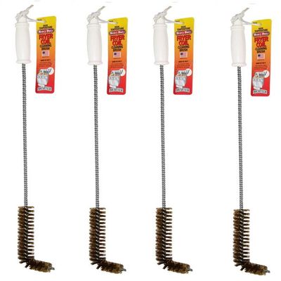 4-Pack Deep Fryer Cleaning Brush  L-Shaped High-Temp Commercial Kitchen Tool - Heavy Duty Brass Bristles - Heat Resistant to 750F - Deep Fryer Cleaner - Made in USA by FryOilSaver Co. B53C