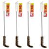 4-Pack Deep Fryer Cleaning Brush  L-Shaped High-Temp Commercial Kitchen Tool - Heavy Duty Brass Bristles - Heat Resistant to 750F - Deep Fryer Cleaner - Made in USA by FryOilSaver Co. B53C view 1