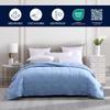 Serta Soft Lightweight Down Blanket,650 Fill Power Microfiber White Down Blanket,Luxury Bed Blanket with 2" Satin Trim,Down Alternative Blanket Queen Size view 2