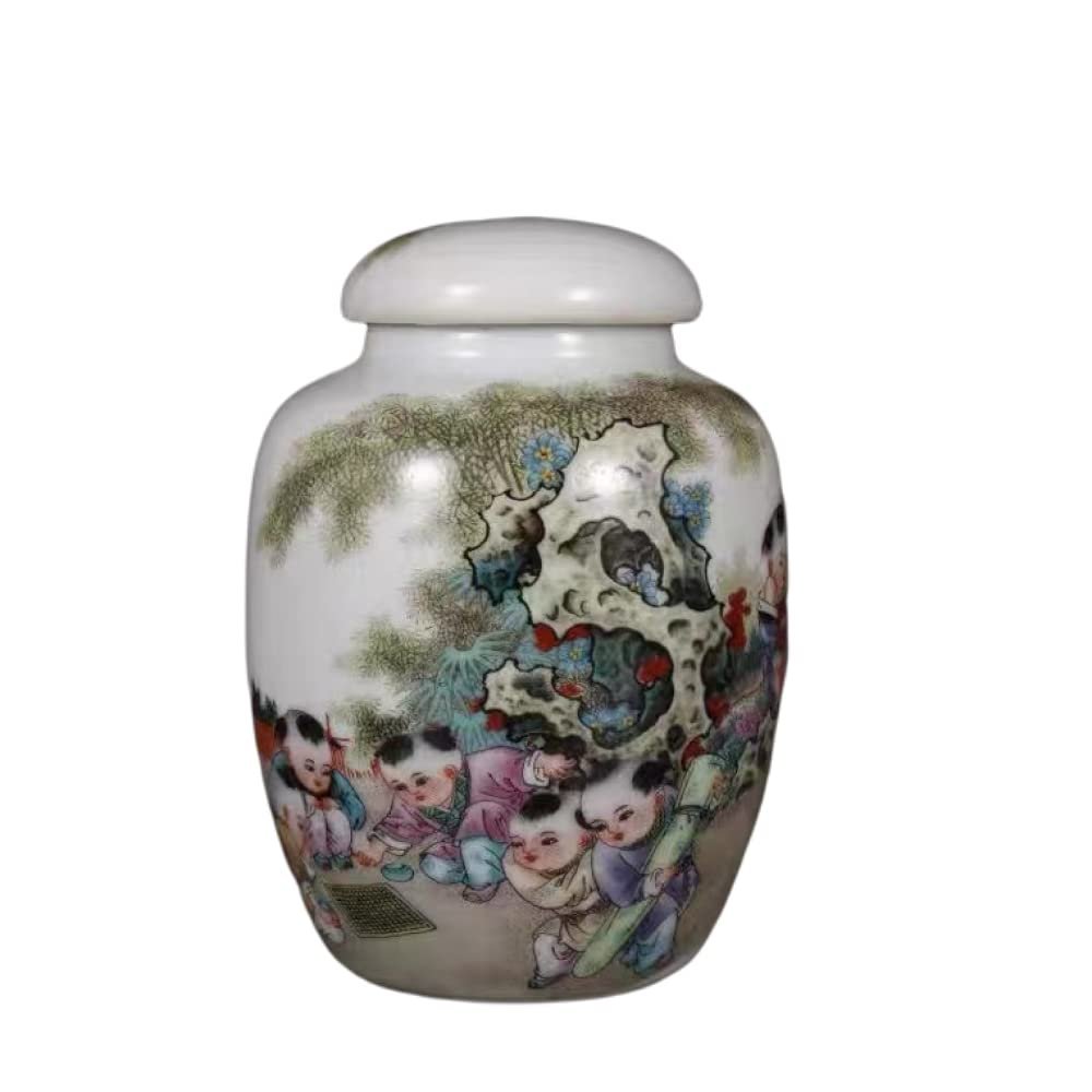 AMITVA Chinese Ceramic vase White Large Chinese vase Porcelain Flower vase Chinese Antique Ceramic vases Traditional Decorative Vase-11 * 7.5 cm