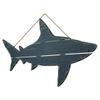31-Inch Long Ocean Blue Carved Wood Shark Silhouette Wall Hanging Decor - A Captivating Nautical Accent Sculpture Infusing Coastal Charm into Your Home view 2
