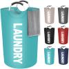 StorageRight 115L Large Laundry Basket, Laundry Hamper, Dirty Clothes Hamper for Laundry, Collapsible, Waterproof Laundry Baskets with Foam Protected Aluminum Handles for Laundry, Dorm, Family (Green) view 1