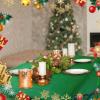 Batiyeer 30 Pcs Christmas Tablecloth Disposable Plastic Tablecloth 54 x 108 Inch Rectangle Red Green Table Cloth Plastic Table Cover for Christmas Holiday Parties Decorations Indoor Outdoor view 3
