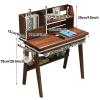 Computer Desk for Small Spaces,Home Office Writing Desk Compact Office Table with Drawer and Bottom Shelve,Simple Study Desk PC Laptop Workstation Space Saving(60x45x75cm(24x18x29inch), Yellow) view 2
