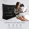 BNCKTRD Headboard Pillow - 3 in 1 Large Bed Pillow as Wedge Reading Pillow, Large Couch Daybed Pillow or Positioning Support Backrest Back Cushion for Sitting in Bed Velvet Queen Black view 2