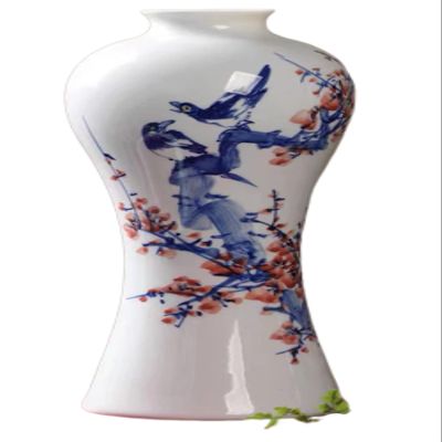 AMITVA Ceramic Vases, Pottery Decorative Flower Vase for Home Decor, Table, Living Room Decoration, Shelf Decor, Mantel-D:28 * 12.9 cm
