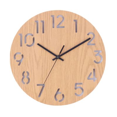 LUXIQO Silent Clock, Round Quality Wall Clocks, Wall Clock Modern Easy to Read Battery Operated Easy to Set for Living Room, Kitchen, Home,Bathroom, Bedroom (H)