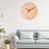 LUXIQO Silent Clock, Round Quality Wall Clocks, Wall Clock Modern Easy to Read Battery Operated Easy to Set for Living Room, Kitchen, Home,Bathroom, Bedroom (H) view 4