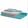Anzona Aqua Barn Wood Board Gray Ombre Stripes 3 Piece Bath Towels Set, Teal Grey Gradient Soft & Absorbent Towel for Bathroom, Hotel (1 Bath Towel 30x60, 1 Hand Towel 16x28, 1 Washcloth 13x13) view 2