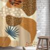 Bohemia Texture Shower Curtain 72 Inches by 84 Inches, Machine Washable Waterproof Shower Curtains with Plastic Hooks for Guest Bath Home Bathroom Decoration Abstract Geometric Texture Pattern view 4