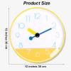 Clock, Home Decor Round Wall Clock, Silent Wall Clocks Round Battery Operated Easy to Read Simple for Living Room/Office/Home/Kitchen Decor (I) view 2