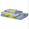 Oil Painting Lemon Gradient Yellow 3 Piece Bath Towels Set, Retro Summer Blue Checker Plaid Absorbent Towel for Bathroom (1 Bath Towel 30x60, 1 Hand Towel 16x28, 1 Washcloth 13x13) view 2