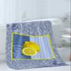 Oil Painting Lemon Gradient Yellow 3 Piece Bath Towels Set, Retro Summer Blue Checker Plaid Absorbent Towel for Bathroom (1 Bath Towel 30x60, 1 Hand Towel 16x28, 1 Washcloth 13x13) view 3
