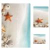 Anzona Summer Beach Shell Seaside 3 Piece Bath Towels Set, Blue Ocean Sand Soft & Absorbent Towel for Bathroom, Hotel (1 Bath Towel 30x60, 1 Hand Towel 16x28, 1 Washcloth 13x13) view 1