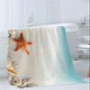 Anzona Summer Beach Shell Seaside 3 Piece Bath Towels Set, Blue Ocean Sand Soft & Absorbent Towel for Bathroom, Hotel (1 Bath Towel 30x60, 1 Hand Towel 16x28, 1 Washcloth 13x13) view 3