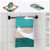Anzona Rustic Anchor Blue Green Brown Ombre 3 Piece Bath Towels Set, Farm Wood Board Gradient Soft & Absorbent Towel for Bathroom, Hotel (1 Bath Towel 30x60, 1 Hand Towel 16x28, 1 Washcloth 13x13) view 4