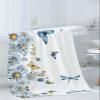 Anzona Spring Watercolor Blue Floral Butterflies 3 Piece Bath Towels Set, White Daisies Dragonfly Soft & Absorbent Towel for Bathroom (1 Bath Towel 30x60, 1 Hand Towel 16x28, 1 Washcloth 13x13) view 3