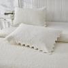 Brandream Cream Yellow White Quilt Set Twin Size Cotton Bedspreads Matelasse Coverlet Set Farmhouse Scalloped Quilt Set 2-Piece Twin/Twin XL view 4