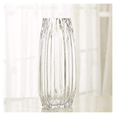 Decoration Vase Simple Glass Vases Creative Color Transparent Vases Living Room Aquatic Flower Vase Ornaments Multi-Purpose Decorative (Color : Clear 31cm)