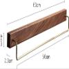 MRXFN Towel Rack Black Walnut Wood Towel Rack, for Bedroom Wooden Towel Hold Wall Mounted Retro Towel Bar Towel Holder (Size : 60cm) view 2