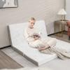GOFLAME Memory Foam Tri-Fold Mattress, 4 Foldable Floor Mattress with Storage Bag, Removable Cover, Bamboo Fabric for Guest Room, Living Room, RV, Camp (Full) view 2