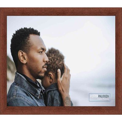 Poster Palooza 3x4 Inch Traditional Walnut Complete Wood Picture Frame with UV Acrylic Plexiglass, Foam Board Backing & Hardware Included - 3x4 Inch Frame