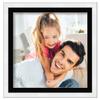 10x10 Frame with Mat - White 13x13 Frame Wood Made to Display Print or Poster Measuring 10 x 10 Inches with Black Photo Mat view 2