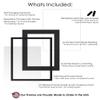 10x10 Frame with Mat - Black 13x13 Frame Wood Made to Display Print or Poster Measuring 10 x 10 Inches with Black Photo Mat view 4