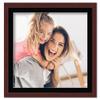 10x10 Frame with Mat - Brown 13x13 Frame Wood Made to Display Print or Poster Measuring 10 x 10 Inches with Black Photo Mat view 2